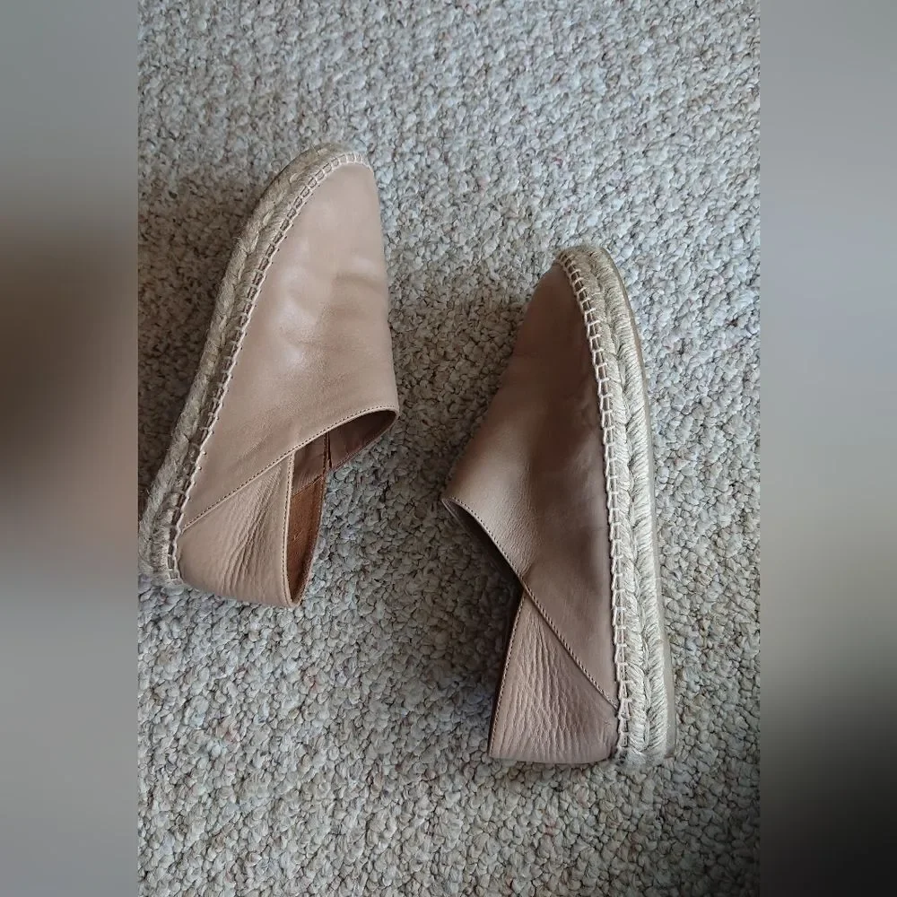 Vince Women's Rachael Leather Espadrille Flats size 8